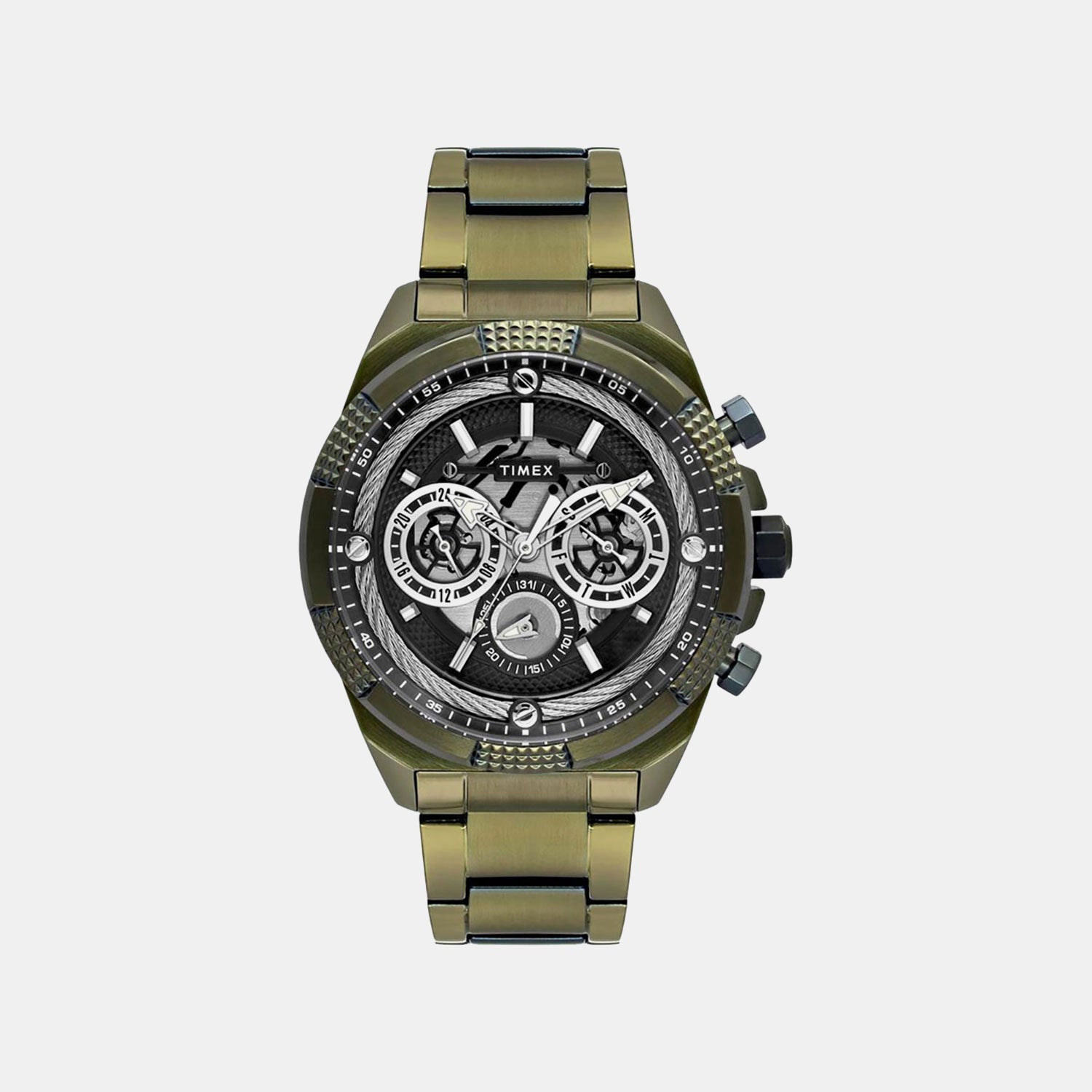 Timex Signio Men Quartz Dial Multi-Function Stainless Steel Watch Tweg27701