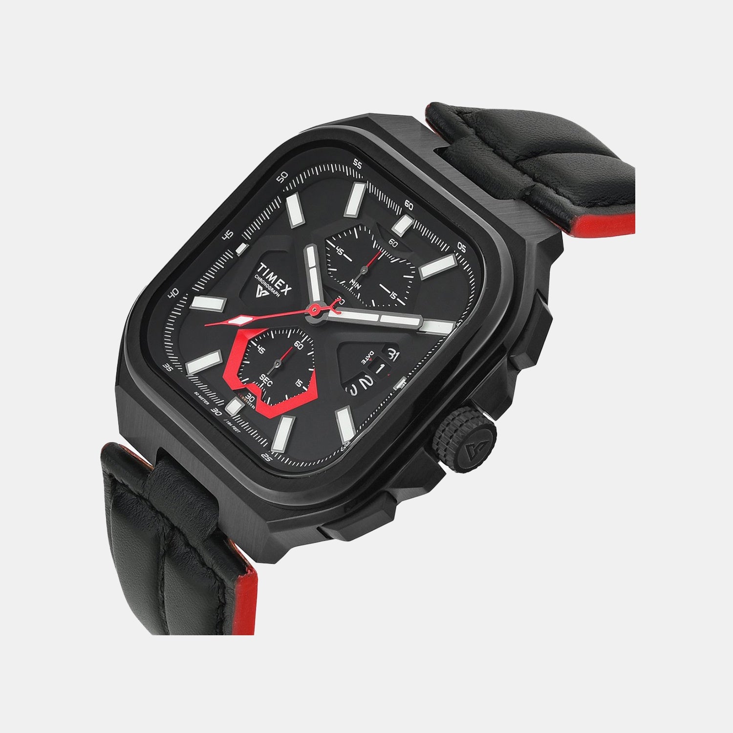 Timex Vector Men Quartz Dial Chronograph Leather Watch Tweg30900