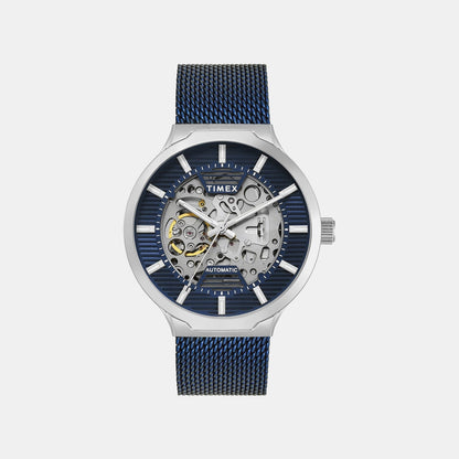 Timex Men Automatic Blue Dial Analog Mesh Watch Tweg31502