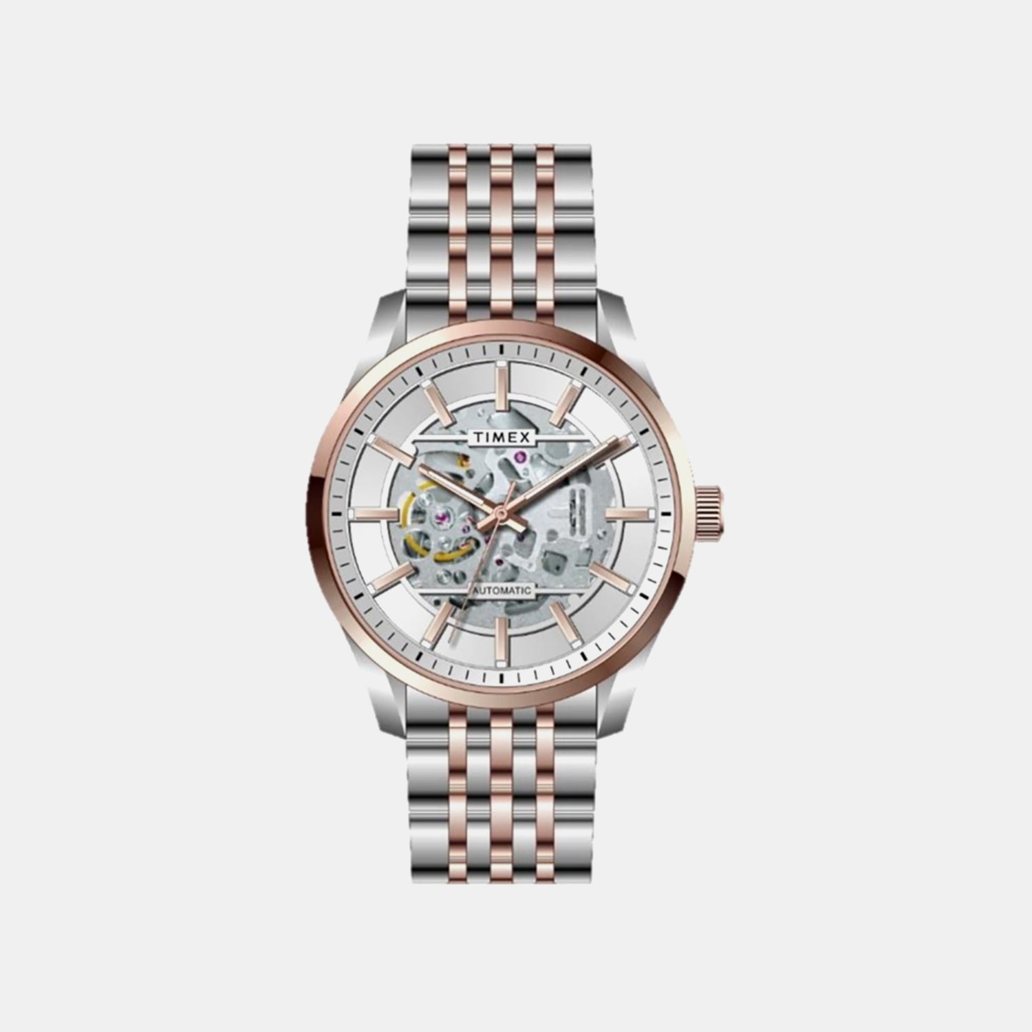 Timex Signio Men Automatic Silver Dial Analog Stainless Steel Watch Tweg31601