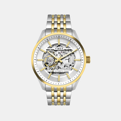 Timex Signio Men Automatic Silver Dial Analog Stainless Steel Watch Tweg31602