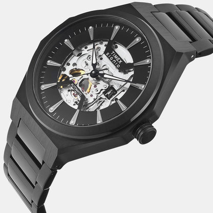 Timex Signio Men Automatic Black Dial Analog Stainless Steel Watch Tweg33902