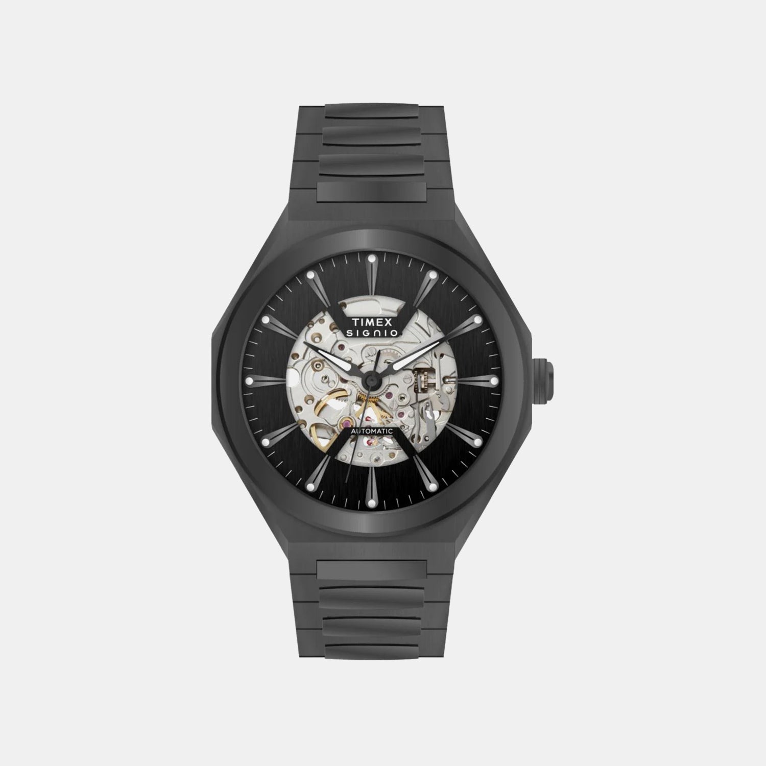Timex Signio Men Automatic Black Dial Analog Stainless Steel Watch Tweg33902