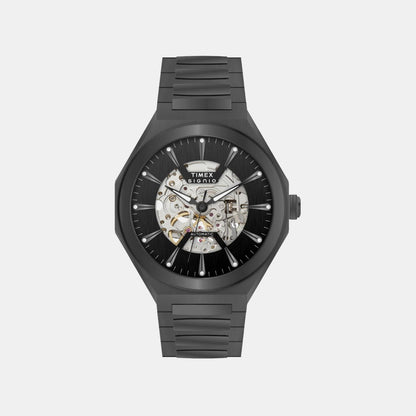 Timex Signio Men Automatic Black Dial Analog Stainless Steel Watch Tweg33902
