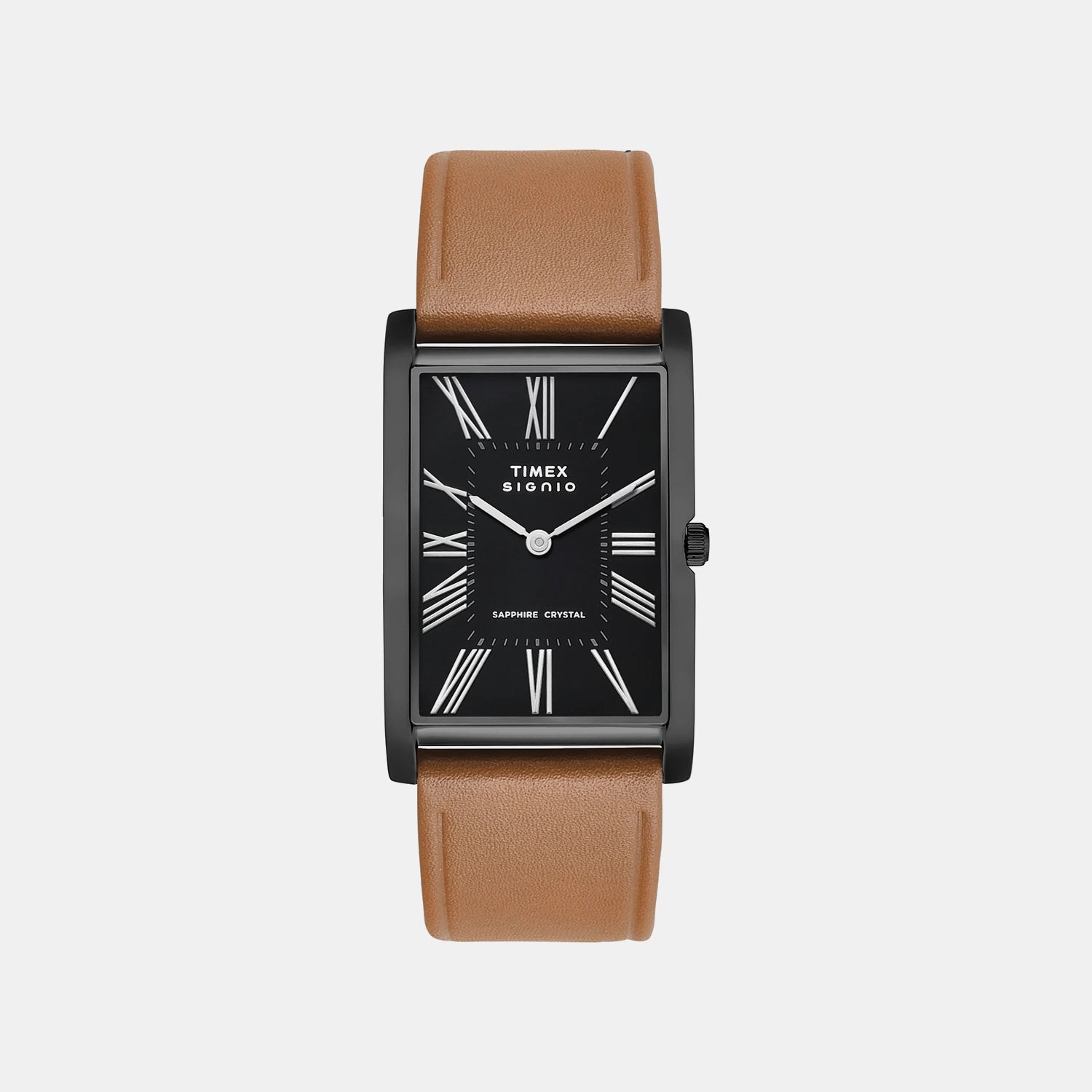 Timex Signio Men Quartz Black Dial Analog Leather Watch Tweg34302