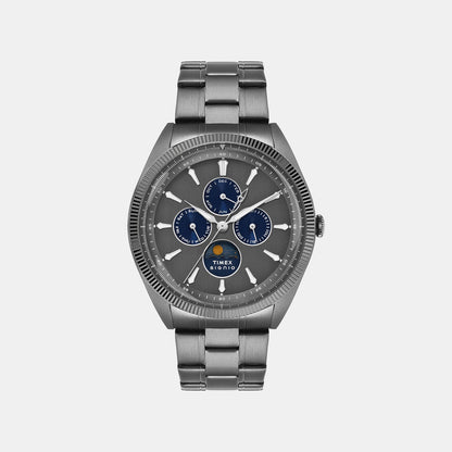 Timex Signio Men Quartz Grey Dial Multi-Function Stainless Steel Watch Tweg34400