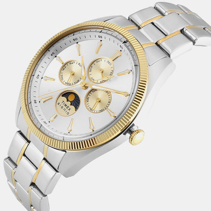Timex Signio Men Quartz Silver Dial Multi-Function Stainless Steel Watch Tweg34401