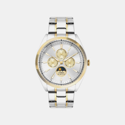 Timex Signio Men Quartz Silver Dial Multi-Function Stainless Steel Watch Tweg34401