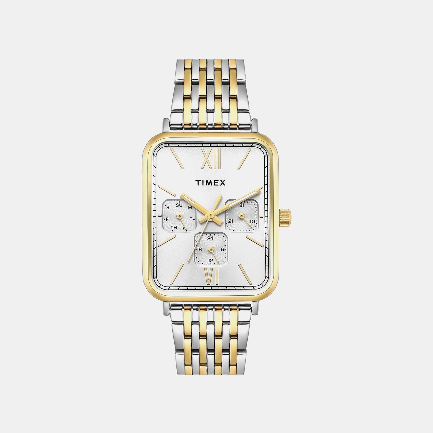Timex Trendline Men Quartz Silver Dial Multi-Function Stainless Steel Watch Tweg34602