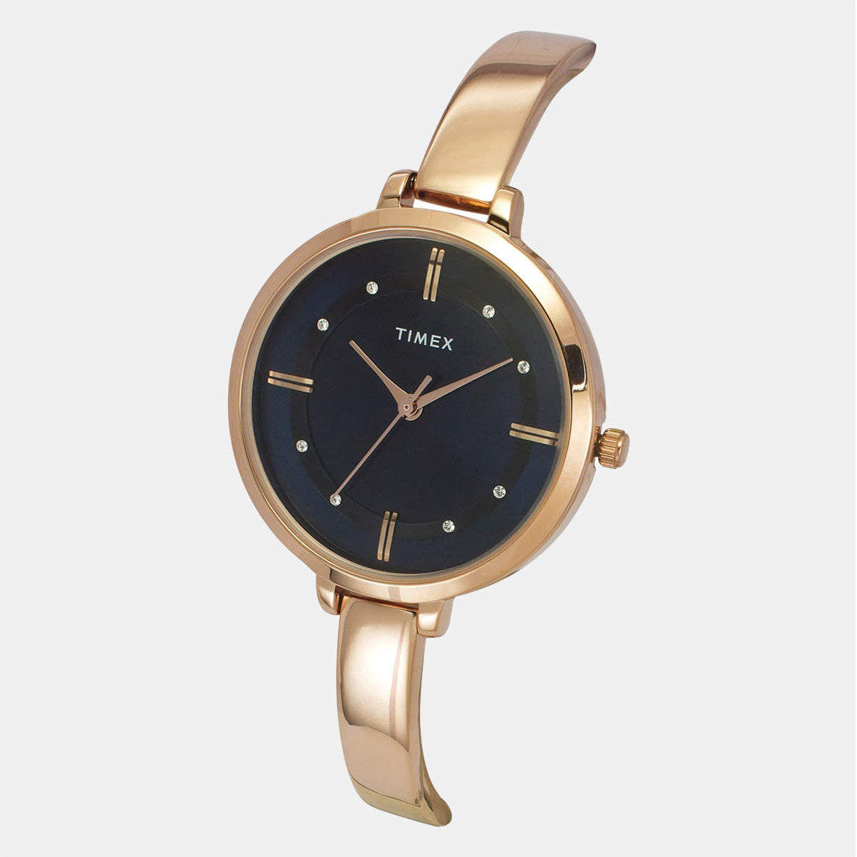Timex Women Quartz Blue Dial Analog Brass Watch Twel12825-Ex