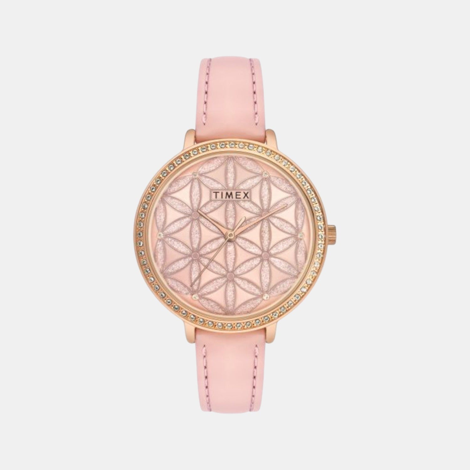 Timex Fashion Women Quartz Dial Analog Leather Watch Twel14707