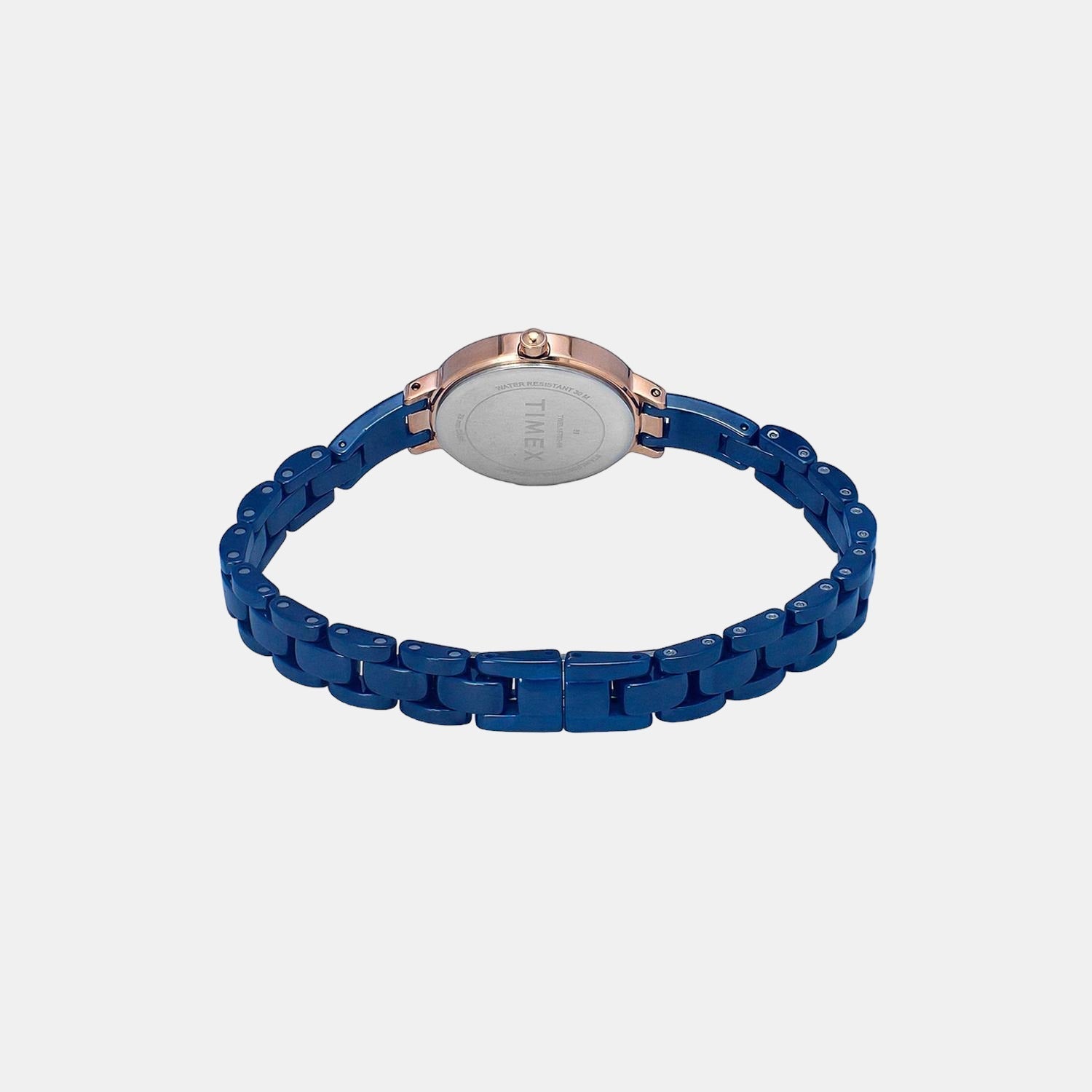 Timex Women Quartz Blue Dial Analog Stainless Steel Watch Twel15702