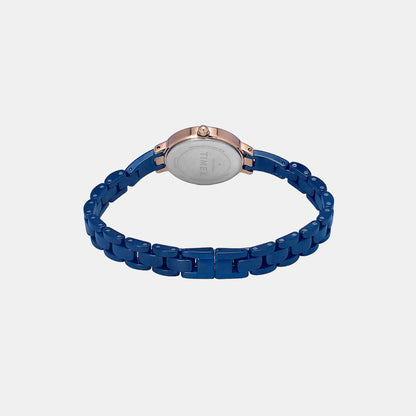 Timex Women Quartz Blue Dial Analog Stainless Steel Watch Twel15702