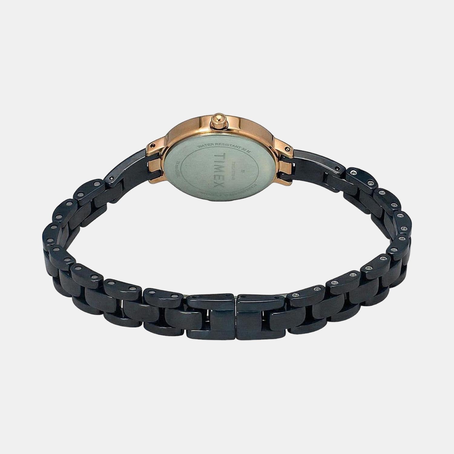 Timex Women Quartz Black Dial Analog Ceramic Watch Twel15703