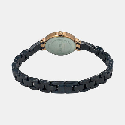 Timex Women Quartz Black Dial Analog Ceramic Watch Twel15703