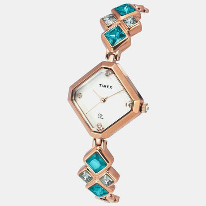 Timex Fria Women Quartz Dial Analog Brass Watch Twel17200