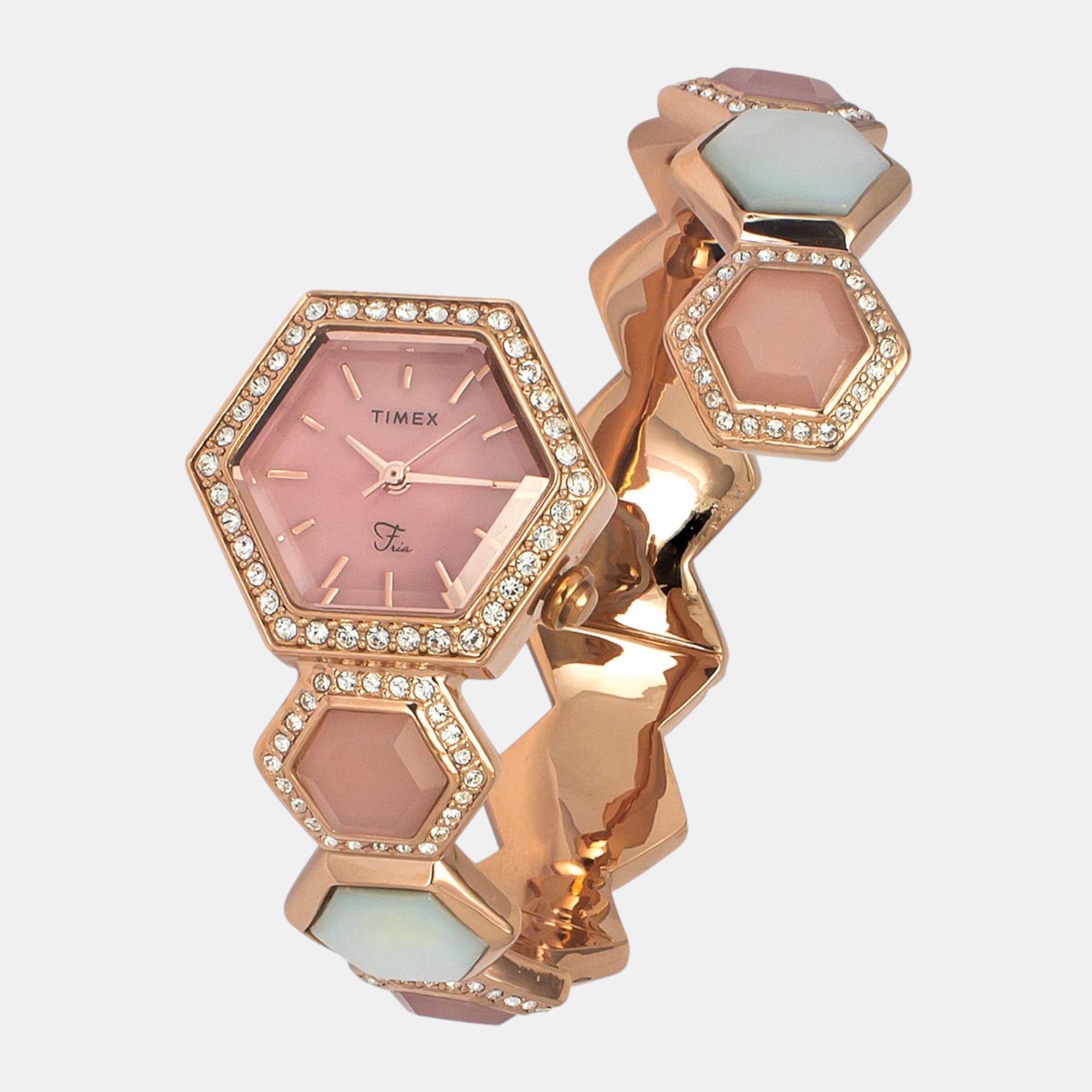 Timex Fria Women Quartz Dial Analog Brass Watch Twel17903