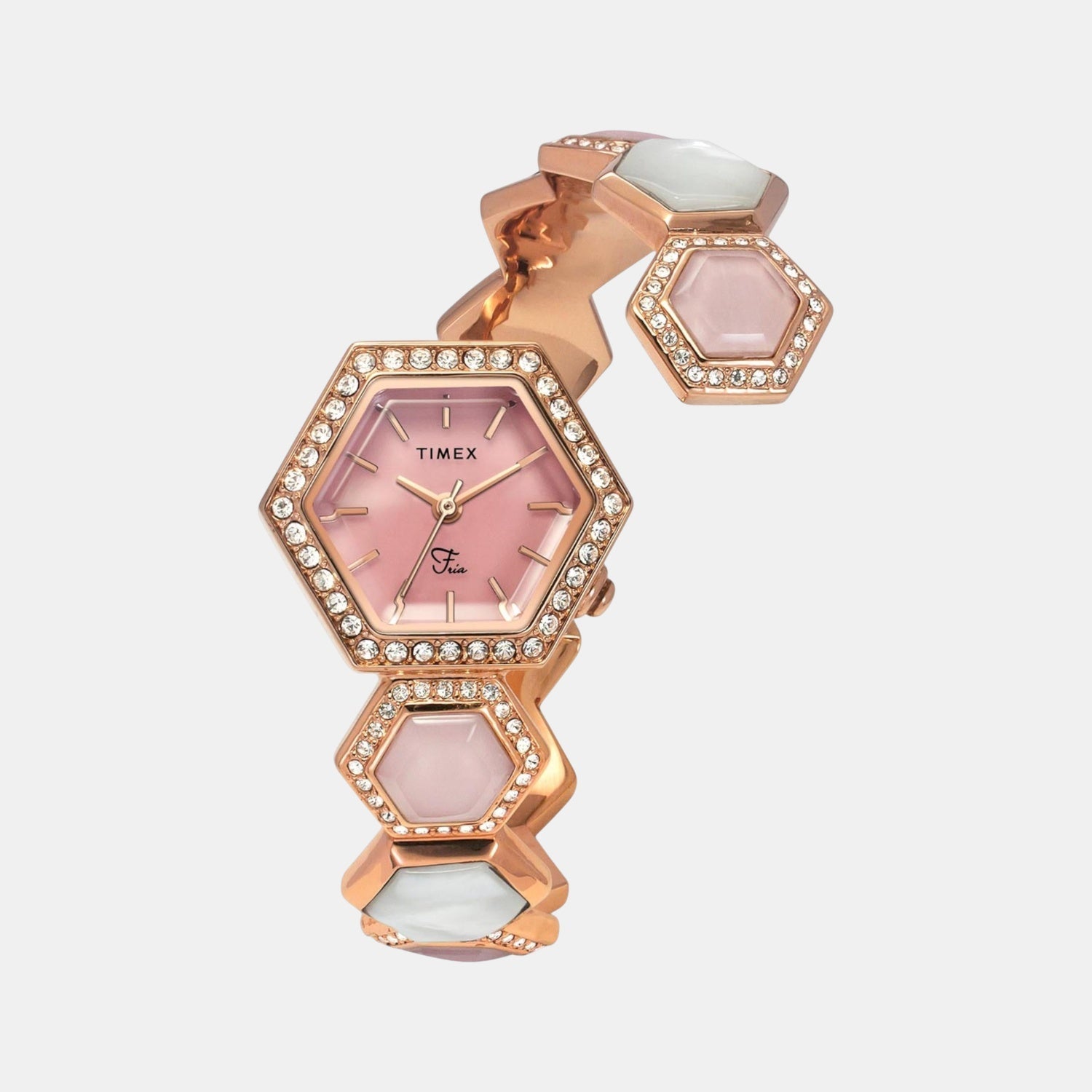 Timex Fria Women Quartz Dial Analog Brass Watch Twel17903