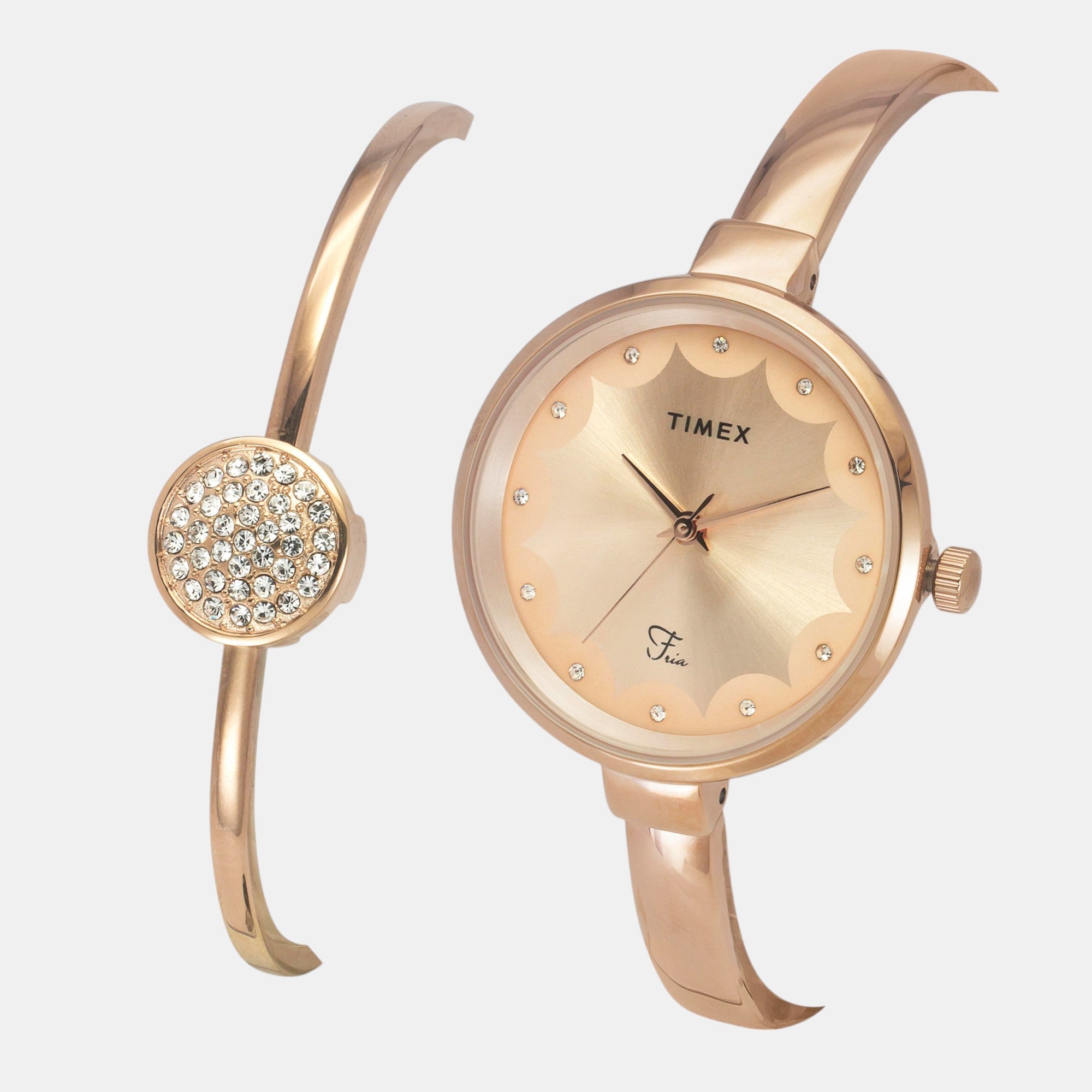 Timex Fria Women Quartz Dial Analog Brass Watch Twel18502