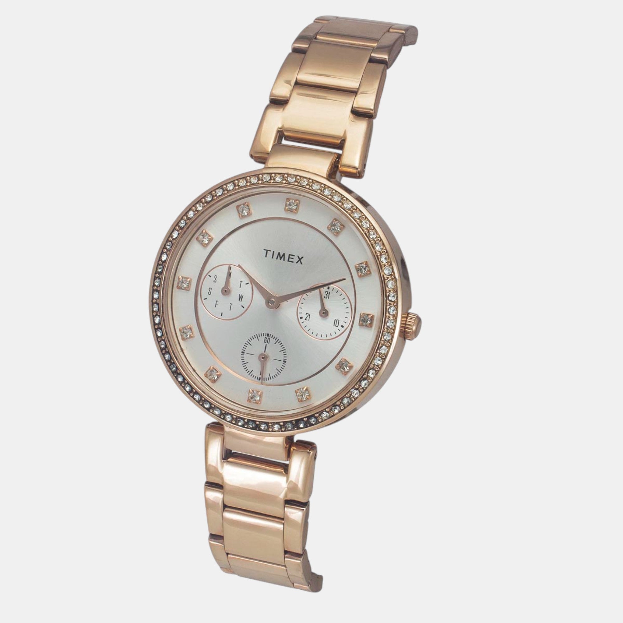 Timex Trendline Women Quartz Dial Multi-Function Stainless Steel Watch Twel18702