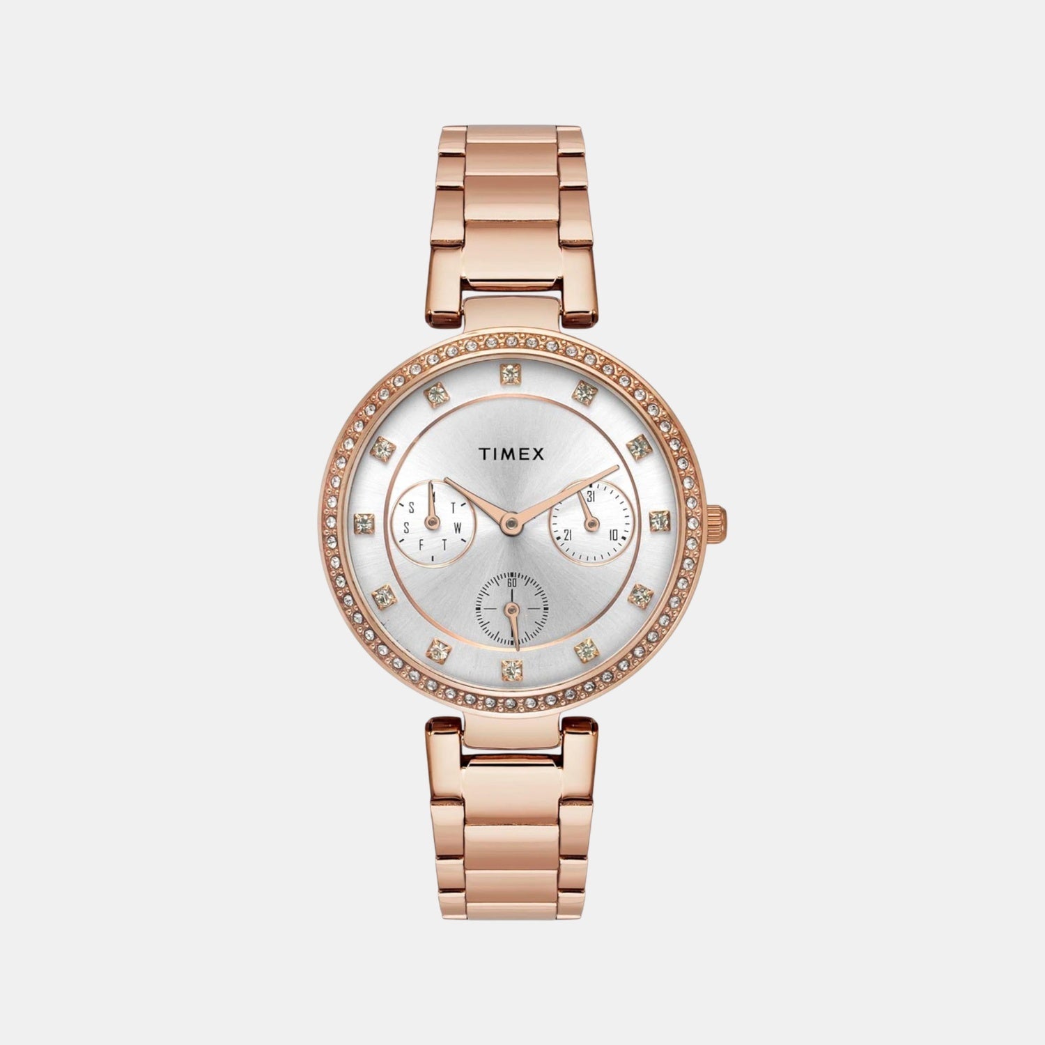 Timex Trendline Women Quartz Dial Multi-Function Stainless Steel Watch Twel18702