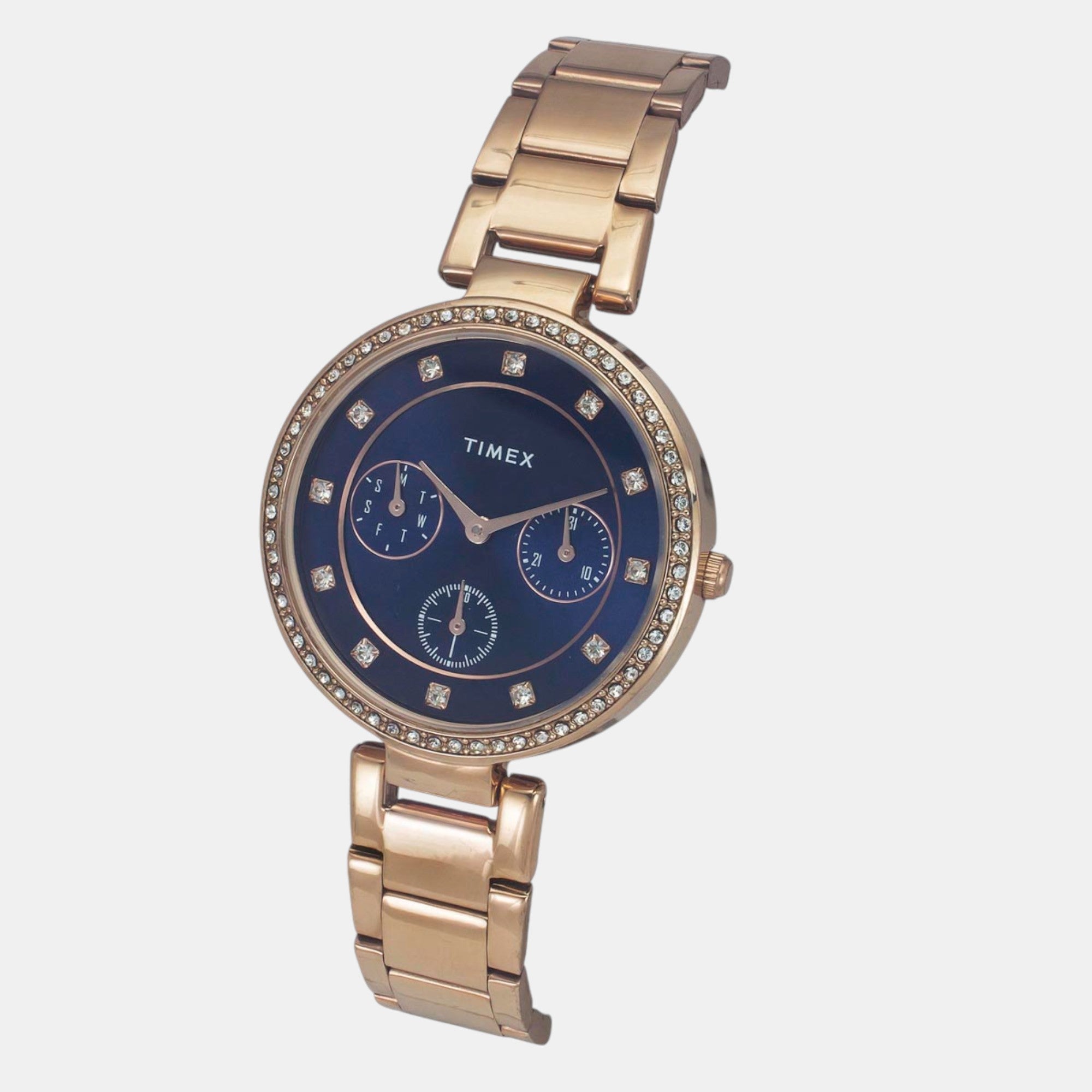 Timex Trendline Women Quartz Dial Multi-Function Stainless Steel Watch Twel18703