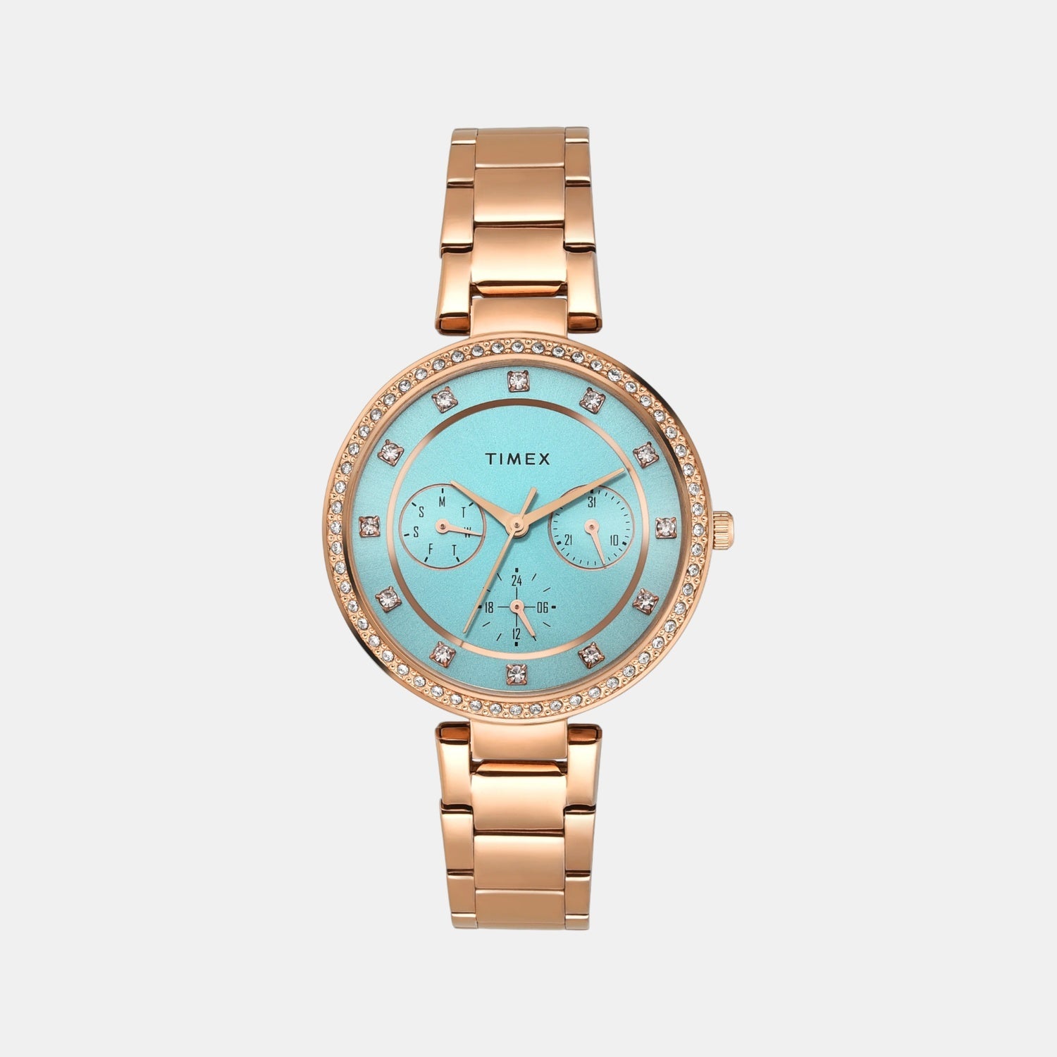 Timex Trendline Women Quartz Dial Multi-Function Stainless Steel Watch Twel18705