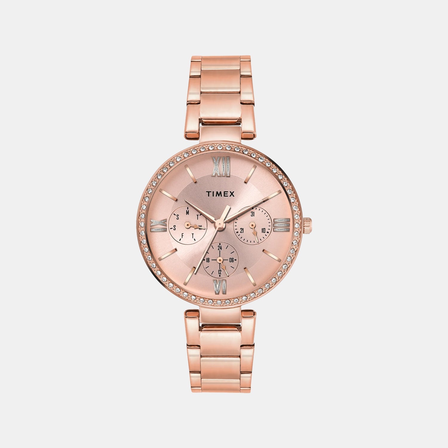 Timex Trendline Women Quartz Dial Multi-Function Stainless Steel Watch Twel18707