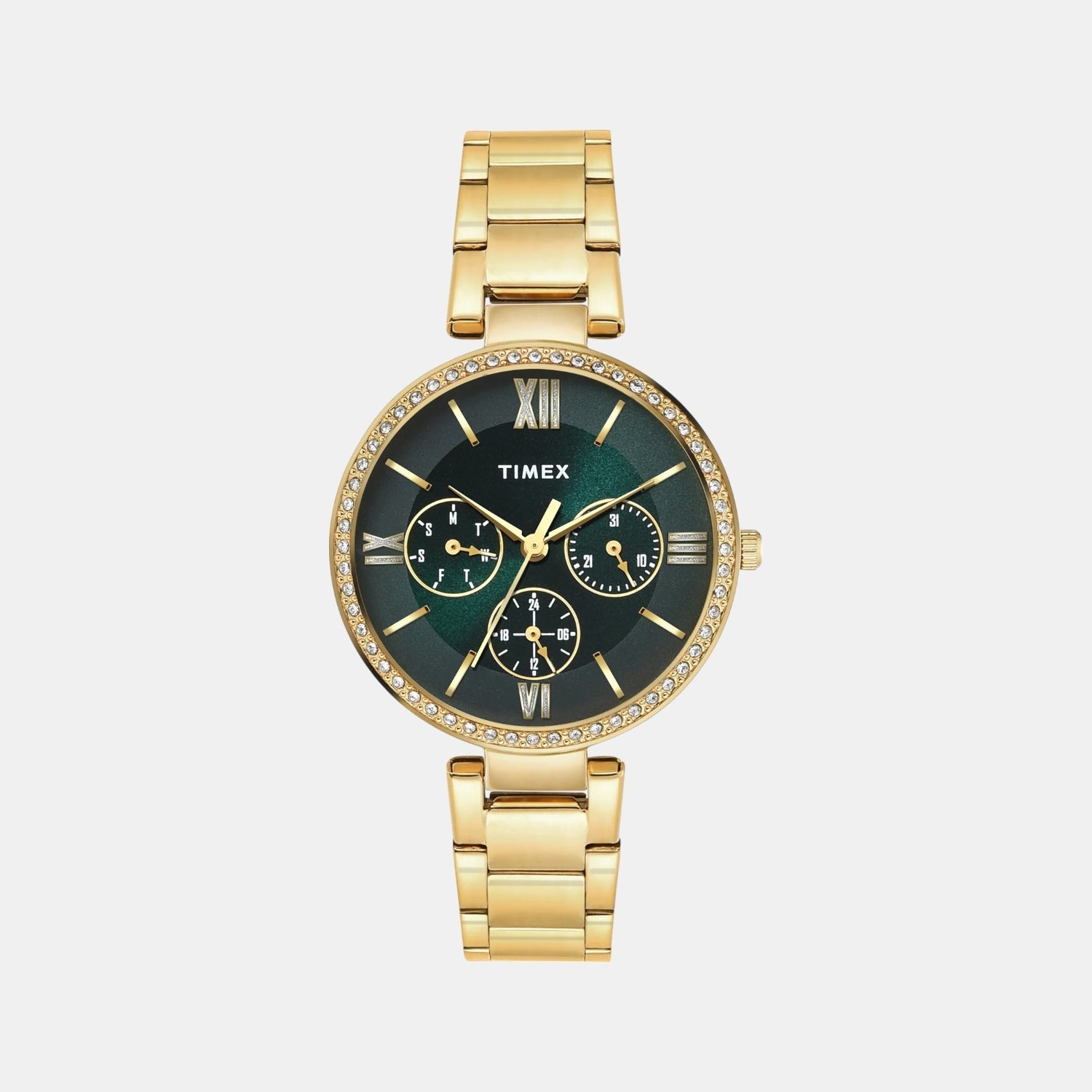 Timex Trendline Women Quartz Dial Multi-Function Stainless Steel Watch Twel18708