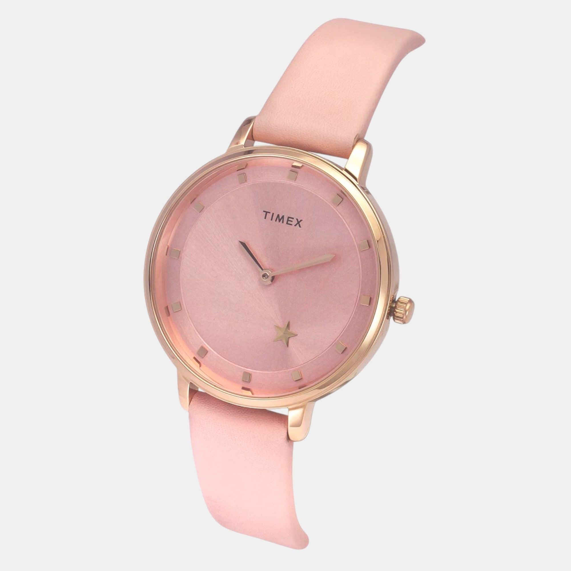 Timex Fashion Women Quartz Dial Analog Leather Watch Twel19100