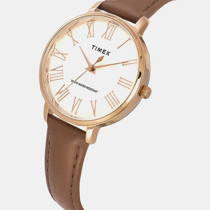 Timex Trendline Women Quartz Dial Analog Leather Watch Twel19105