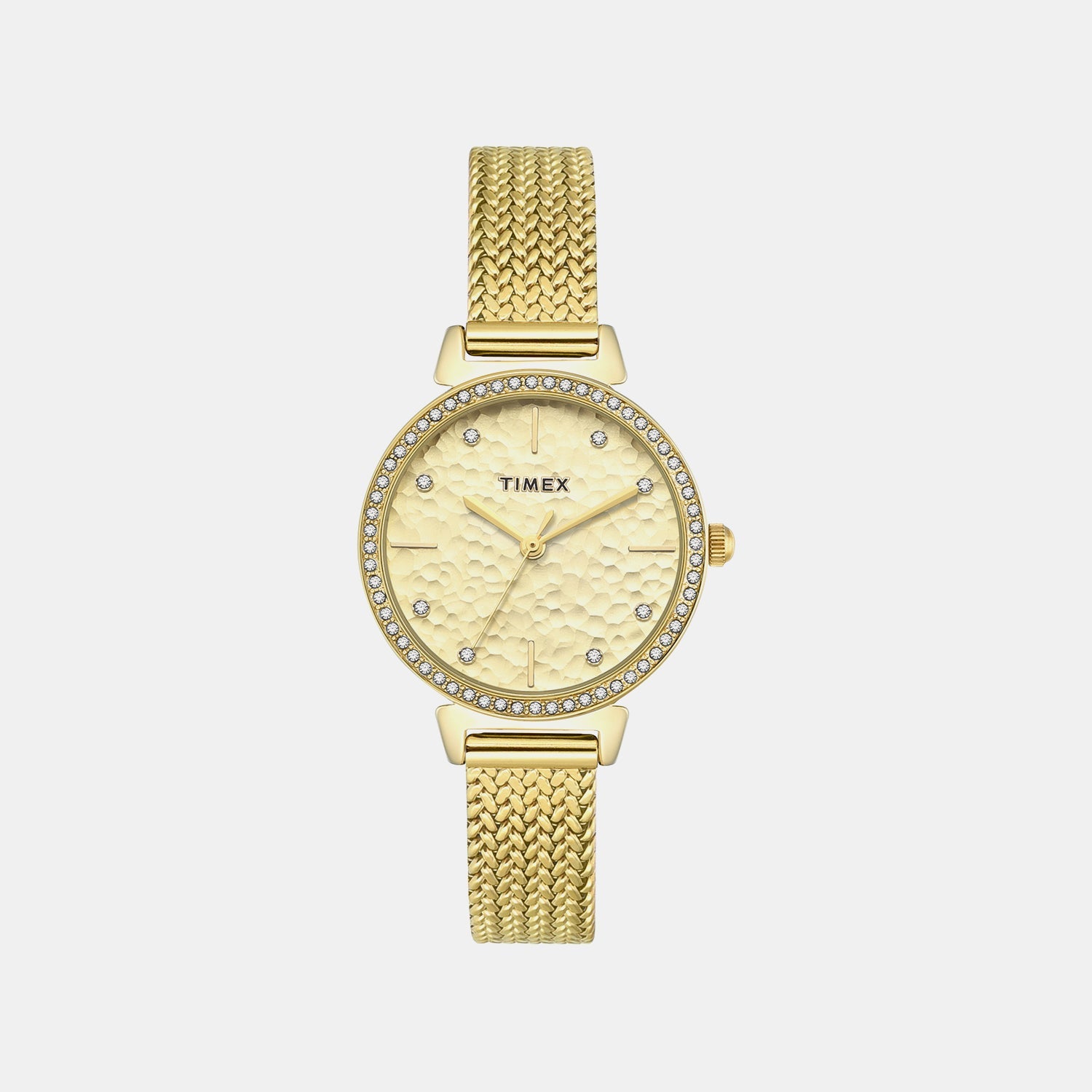 Timex Trendline Women Quartz Champagne Dial Analog Stainless Steel Watch Twel22303