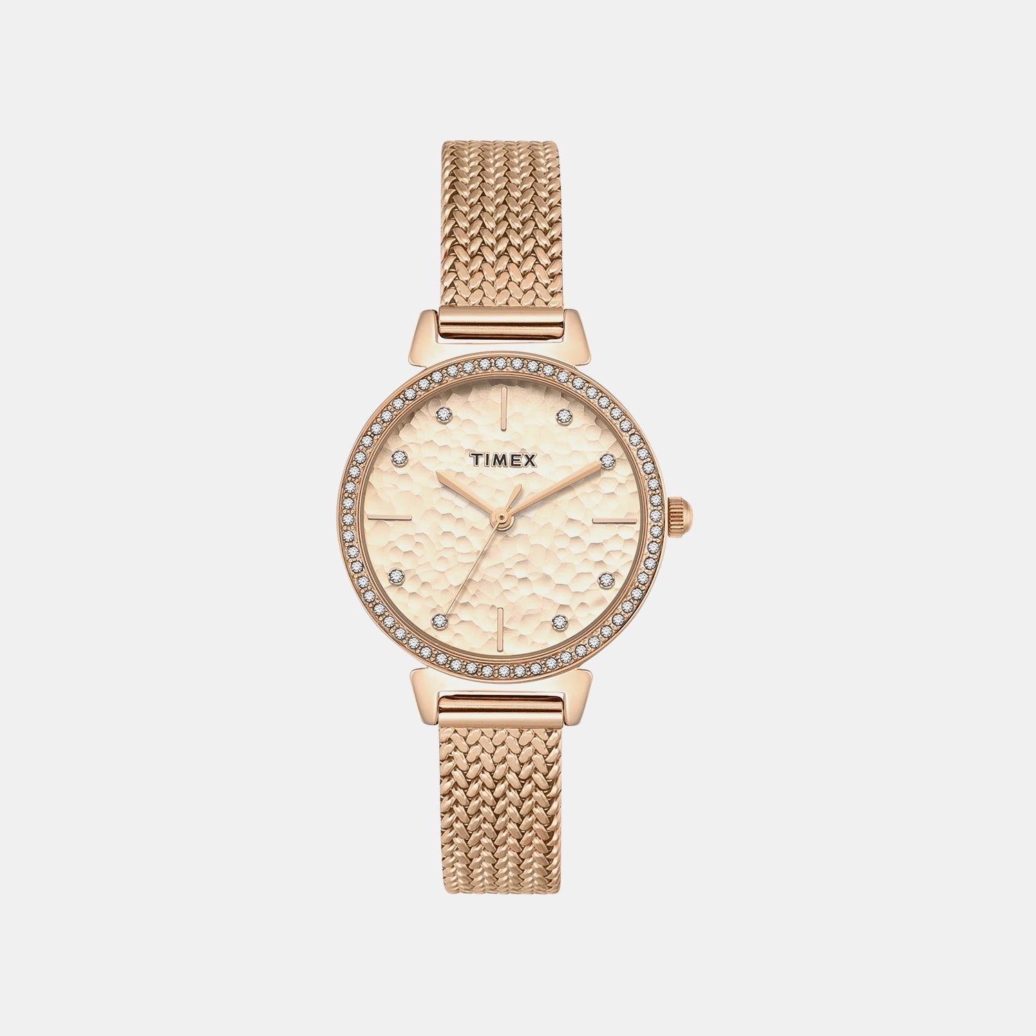 Timex Trendline Women Quartz Rose Gold Dial Analog Stainless Steel Watch Twel22304