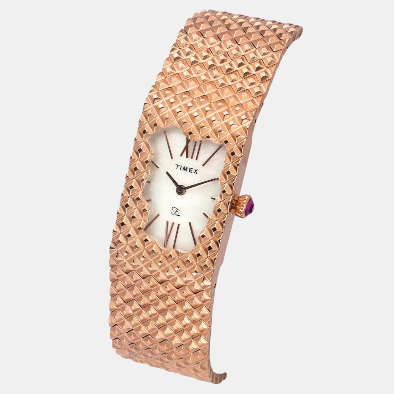 Timex Fria Women Quartz Dial Analog Stainless Steel Watch Twel77702
