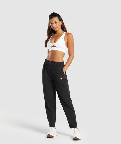 Women's Gymshark Tapered Woven Pants Black