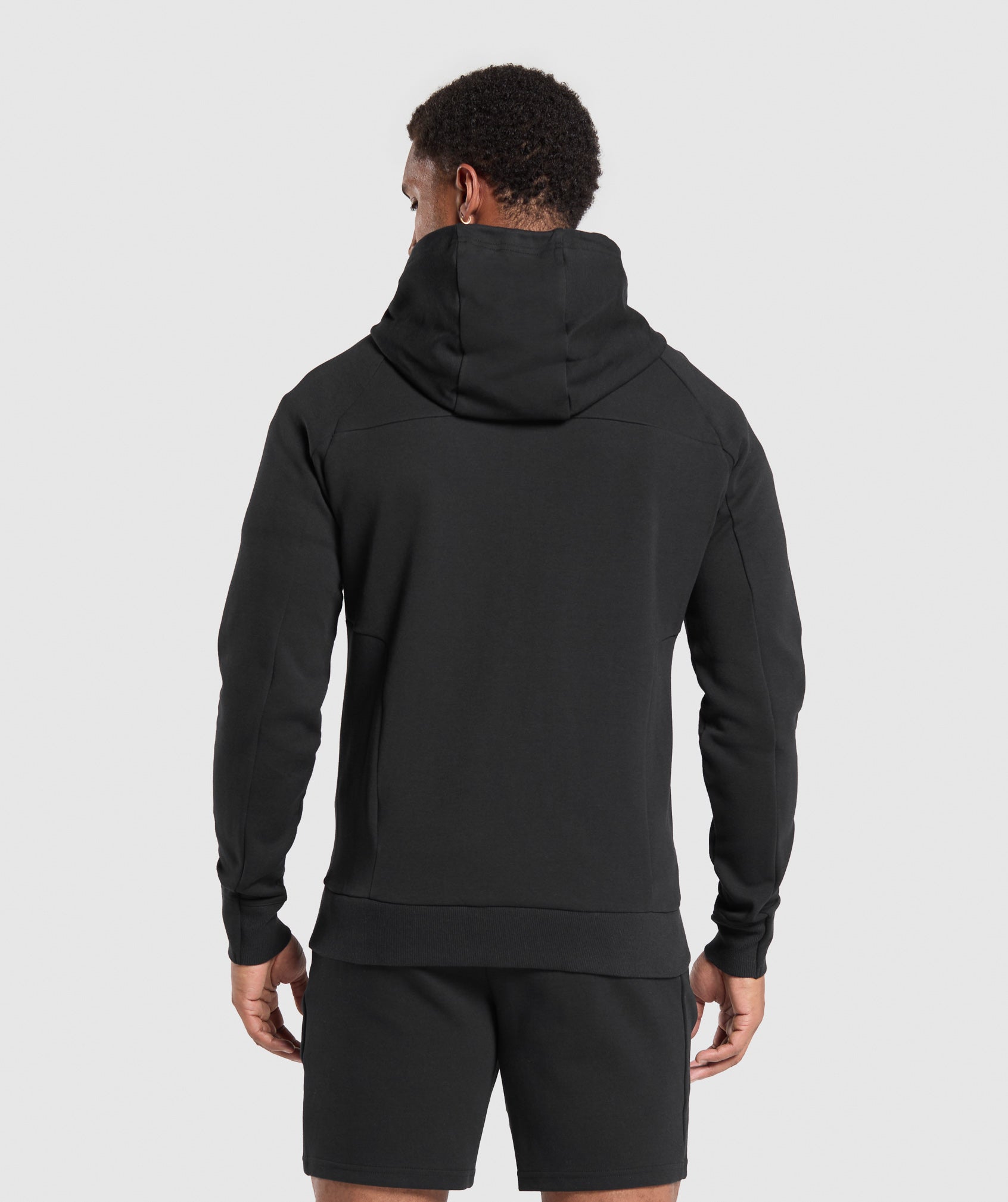 Gymshark Interlock Tech Zip Up Hoodie Black