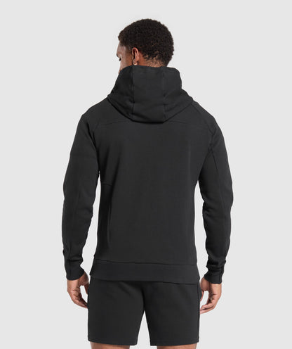 Gymshark Interlock Tech Zip Up Hoodie Black