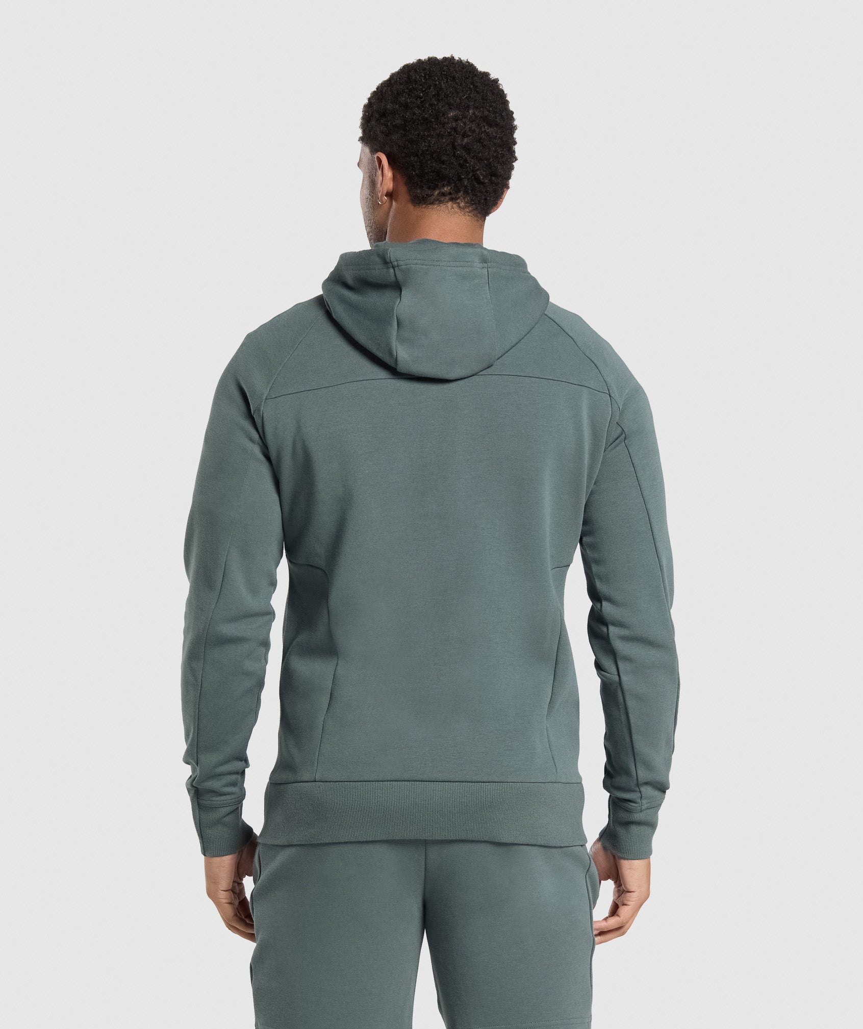 Gymshark Interlock Tech Zip Up Hoodie Slate Teal
