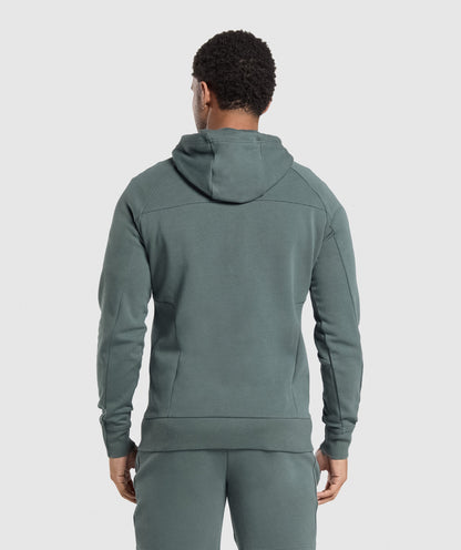 Gymshark Interlock Tech Zip Up Hoodie Slate Teal
