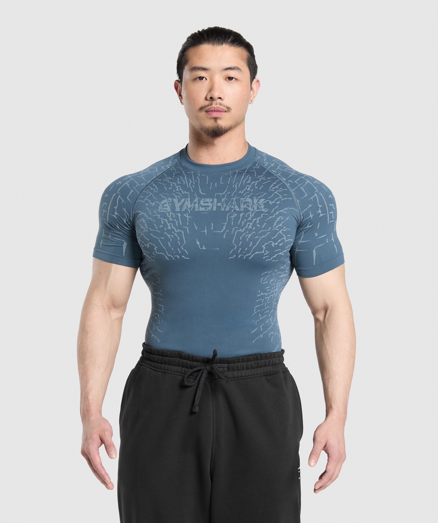 Gymshark Tectonic Seamless T Shirt Cargo Blue