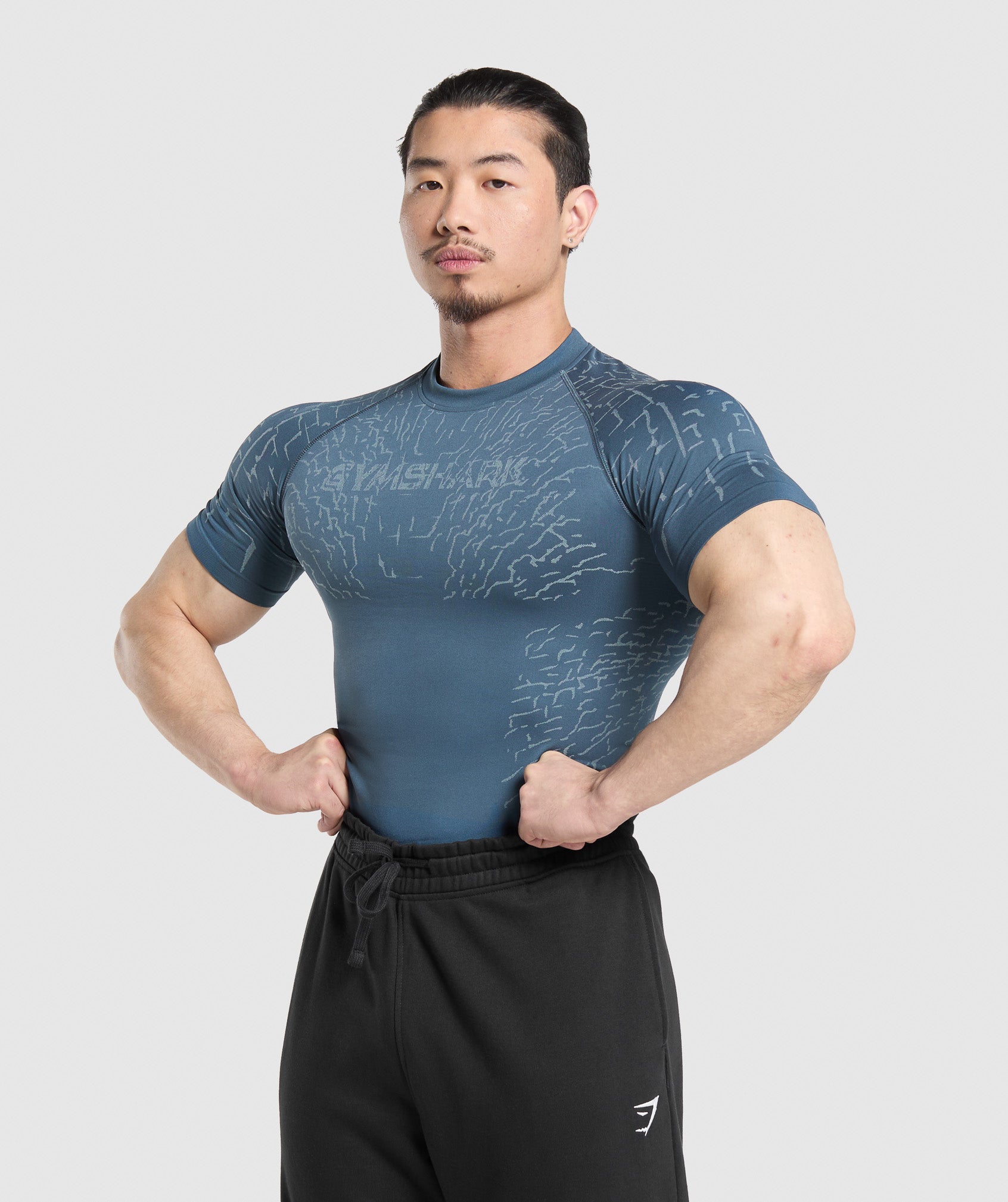 Gymshark Tectonic Seamless T Shirt Cargo Blue