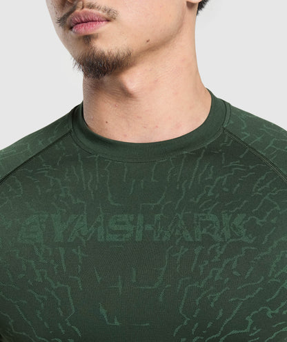 Gymshark Tectonic Seamless T Shirt Trail Green