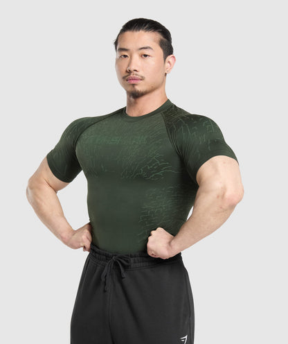 Gymshark Tectonic Seamless T Shirt Trail Green