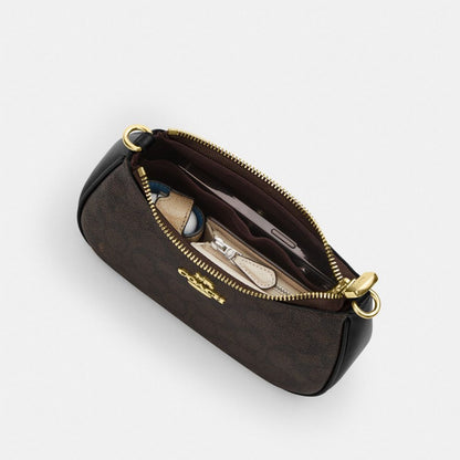 Coach Teri Mini Crossbody Bag With Floral Applique Silver Chalk