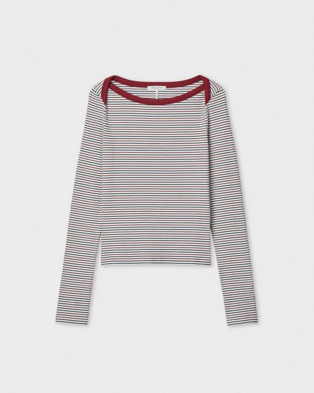 Rag & Bone the Essential Ribbed Bateau Tee