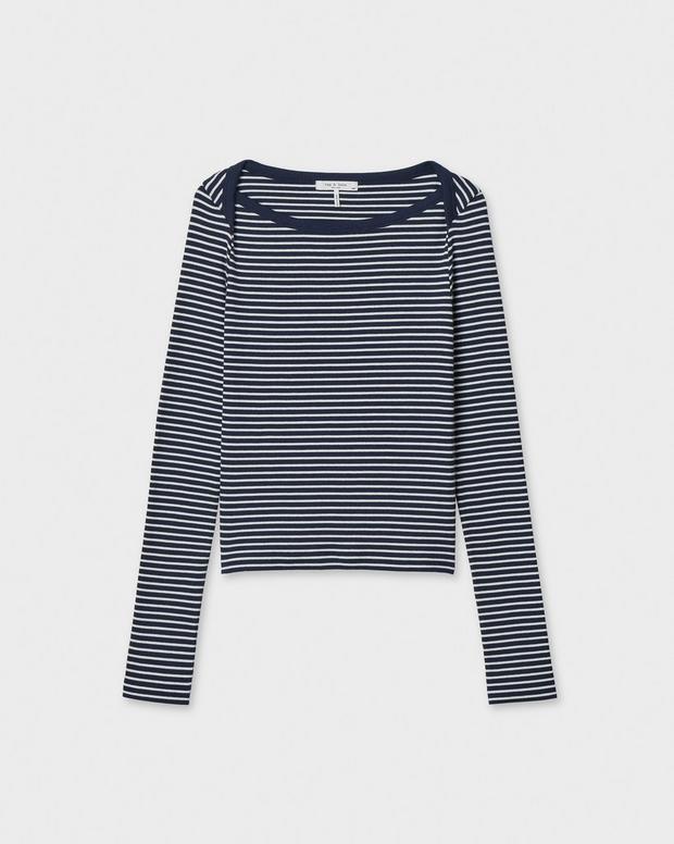 Rag & Bone the Essential Ribbed Bateau Tee