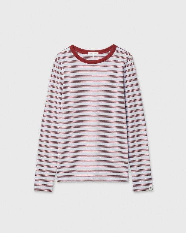 Rag & Bone the Slub Striped Long-Sleeve Tee