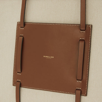 DeMellier The Capri salt & pepper canvas tan smooth