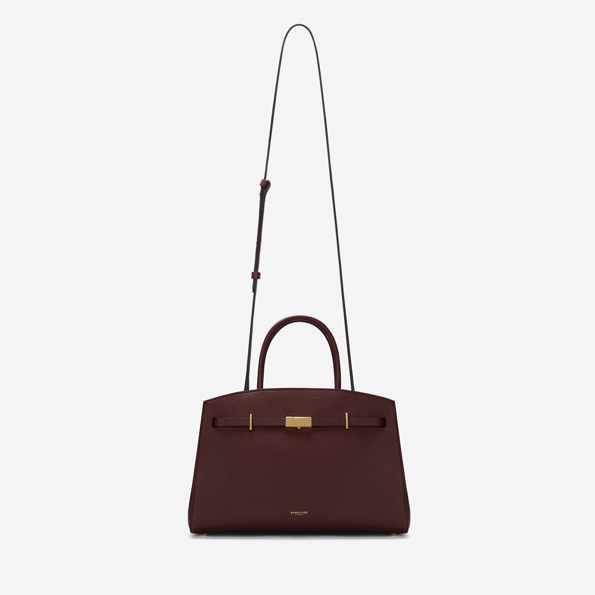 DeMellier The Midi Hudson burgundy small grain