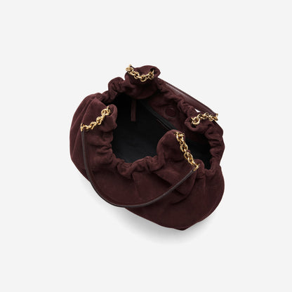 DeMellier The Midi Miami burgundy suede & burgundy smooth